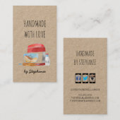 ハンドメイドwithラブベーキング |ベーカリークラフト紙 名刺 (正面/裏面)