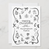 ハンドメリー書クリスマスカード 招待状 (正面)