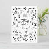 ハンドメリー書クリスマスカード 招待状 (スタンド正面)