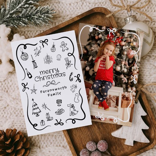 ハンドメリー書クリスマスカード 招待状