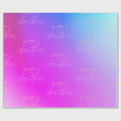 ハンドメリ書ークリスマスおもしろいグラデーションエレガント ラッピングペーパー (フラット)