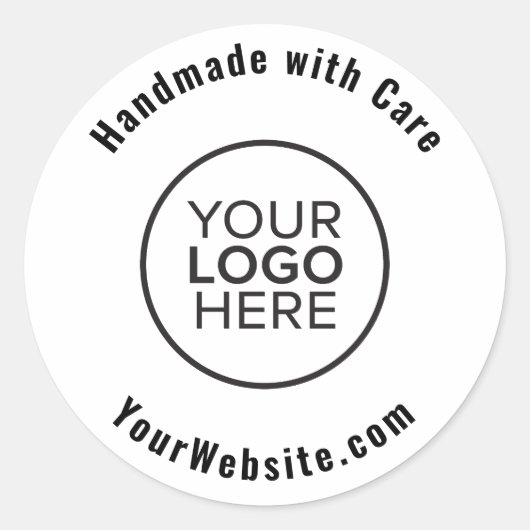 ハンドメ気にドカスタムのロゴ ラウンドシール (正面)