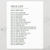 ハンドモデル, ネイリスト, ネイルサロン チラシ (裏面)