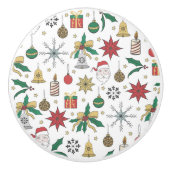 ハンドユニークドーンクリスマスドドルズデザイン セラミックノブ (正面)