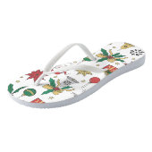 ハンドユニークドーンクリスマスドドルズデザイン ビーチサンダル (アングル)