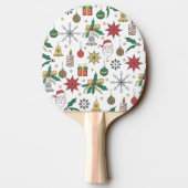 ハンドユニークドーンクリスマスドドルズデザイン 卓球ラケット (裏面)