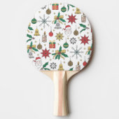 ハンドユニークドーンクリスマスドドルズデザイン 卓球ラケット (正面)