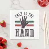 ハンドユーモア動揺してに向かって話す スタンダードランチョンナプキン (インサイチュ)