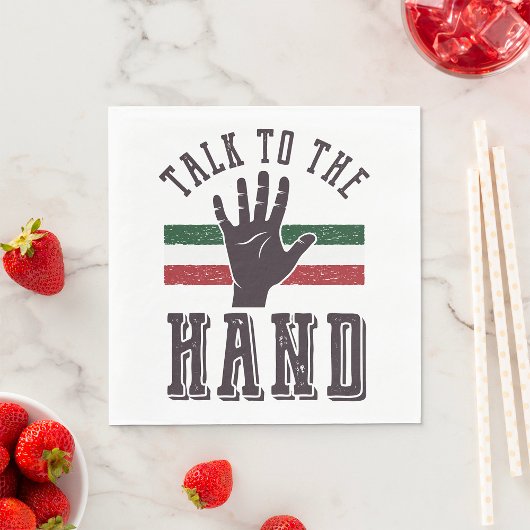 ハンドユーモア動揺してに向かって話す スタンダードランチョンナプキン