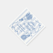 ハンドラウン・オフ・ザ・マーケットブライダルシャワー スタンダードカクテルナプキン (角)