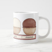 ハンドルが付いているアイスクリームボール ジャンボコーヒーマグカップ (右)