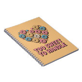 ハンドルできないほど甘い | ドーナツ キッズ ノートブック (右側)