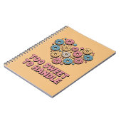 ハンドルできないほど甘い | ドーナツ キッズ ノートブック (左側)