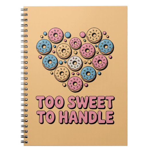 ハンドルできないほど甘い | ドーナツ キッズ ノートブック (正面)