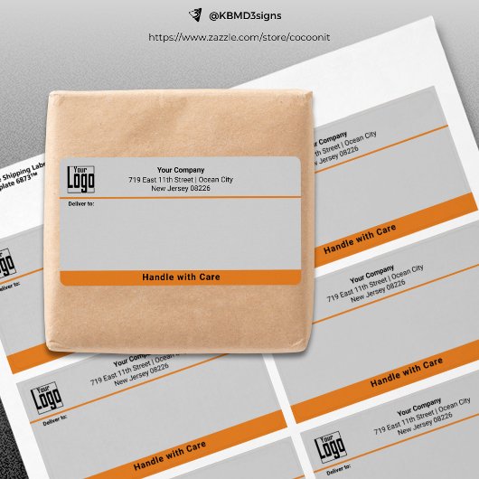 ハンドルと気にカスタムのロゴの事業出荷 ラベル