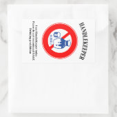 ハンドルキーパー1 長方形シール (バッグ)