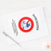 ハンドルキーパー1 長方形シール (封筒)