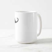 ハンドルバーの髭のStacheのパーソナライズで黒いマグ コーヒーマグカップ (正面右)
