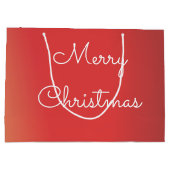 ハンドルモダン付きクリスマス抱き枕 ラージペーパーバッグ (裏面)