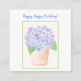 ハンドルーズ絵を描ウォーターカラーアジサイフローラ エンクロージャーカード