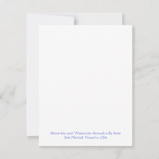 ハンドルーズ絵を描ウォーターカラーラベンダーフローラ ノートカード (裏面)