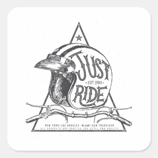 ハンドル付きジャストライドバーとマフラー スクエアシール (正面)