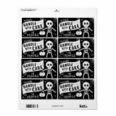 ハンドル付き気に、スケルトン出荷ラベル ラベル (フルシート)