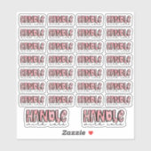 ハンドル(水気に色のステッカー付き) シール (シート)