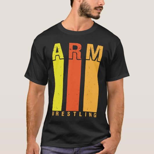 ハンドレス誇りを持ったリングアームレスリング Tシャツ (正面)