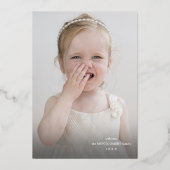 ハンドレタはっきりしたードフォイルJoyフォトホリデーカード 箔シーズンカード (正面)