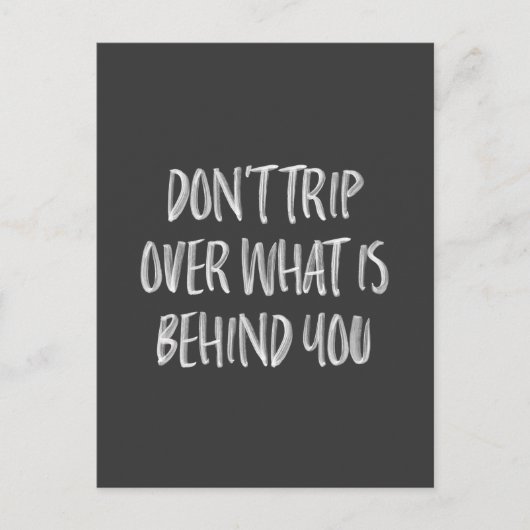 ハンドレタやる気を起こさせる引用文白黒 ポストカード (正面)