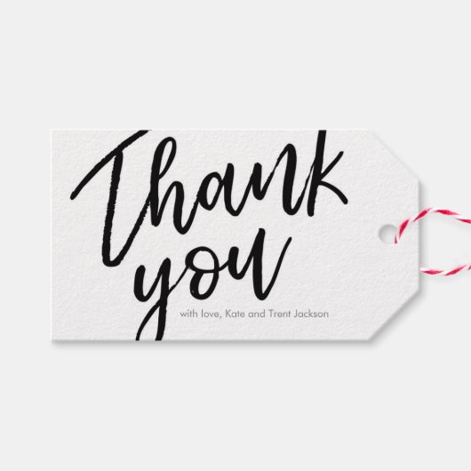 ハンドレタッドサンキューラベル |お気に入りタグ ギフトタグ (正面(横))