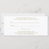 ハンドレタフォント金ゴールド |商品券 (裏面)