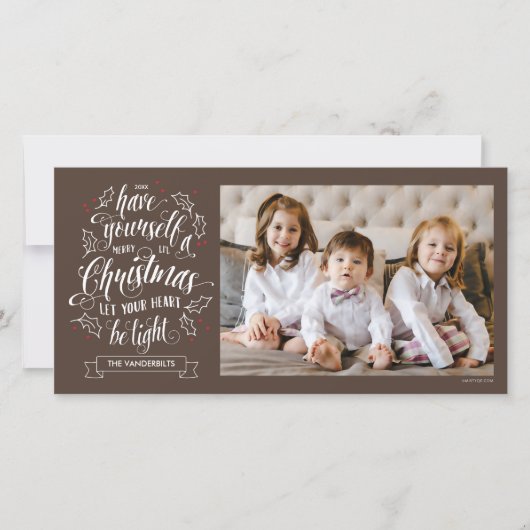 ハンドレタメリーー李氏クリスマス片面 シーズンカード (正面)