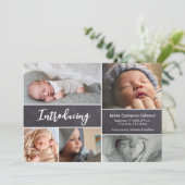 ハンドレタリングで描く ベイビー フォト スタッツ 案内状 (スタンド正面)