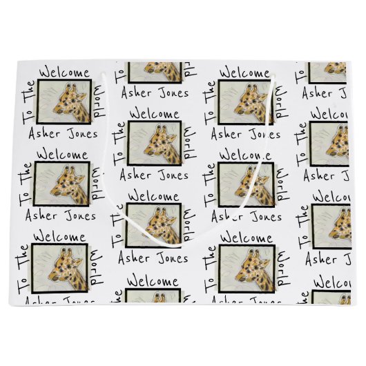 ハンドレタリングようこそ世界キリン ラージペーパーバッグ (正面)