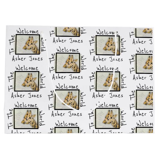 ハンドレタリングようこそ世界キリン ラージペーパーバッグ (裏面)