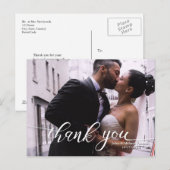 ハンドレタリングスクリプト 結婚式 感謝カード 案内ポストカード (正面/裏面)