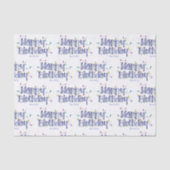 ハンドレタリングダスティブルーカスタマイズ誕生日 薄葉紙 (正面)