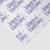 ハンドレタリングダスティブルーカスタマイズ誕生日 薄葉紙 (詳細)