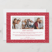ハンドレタリングメリークリスマスファミリーフォトカード 案内状 (裏面)