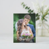 ハンドレタリングラヴ&感謝してい結婚ィーズありがとう ポストカード (スタンド正面)