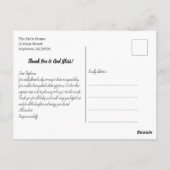 ハンドレタリング結婚のテンプレート写真ありがとう ポストカード (裏面)