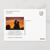 ハンドレタリング2枚結婚写真ありがとう ポストカード (裏面)