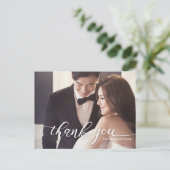 ハンドレタリング スクリプト ウェディング サンクスユー 案内ポストカード (スタンド正面)