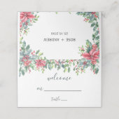 ハンドレターウェルカムポインセチア結婚クリスマス プレイスカード (外部開封)