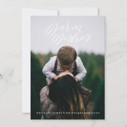 ハンドレターウォーミングスホリデーフォトカード シーズンカード (正面)