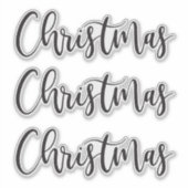 ハンドレタークリスマスデコレーションボックスラベル シール (正面)