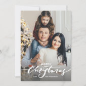 ハンドレタークリスマス2写真カスタムメモ シーズンカード (正面)