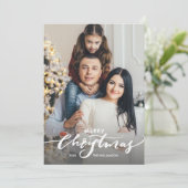 ハンドレタークリスマス2写真カスタムメモ シーズンカード (スタンド正面)